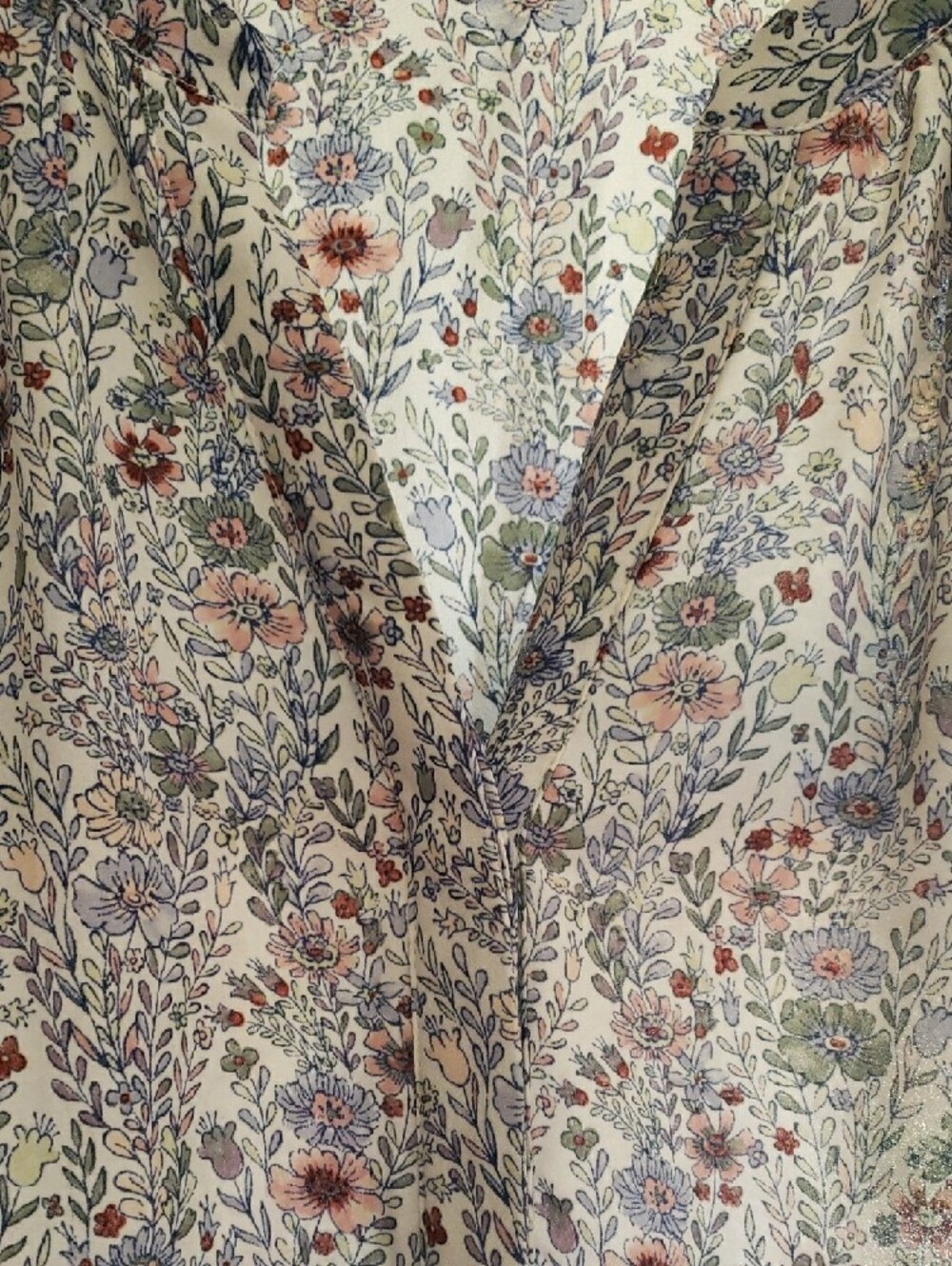 Rose & Olive Pastel Floral V Neck Top - Picture 3 of 7